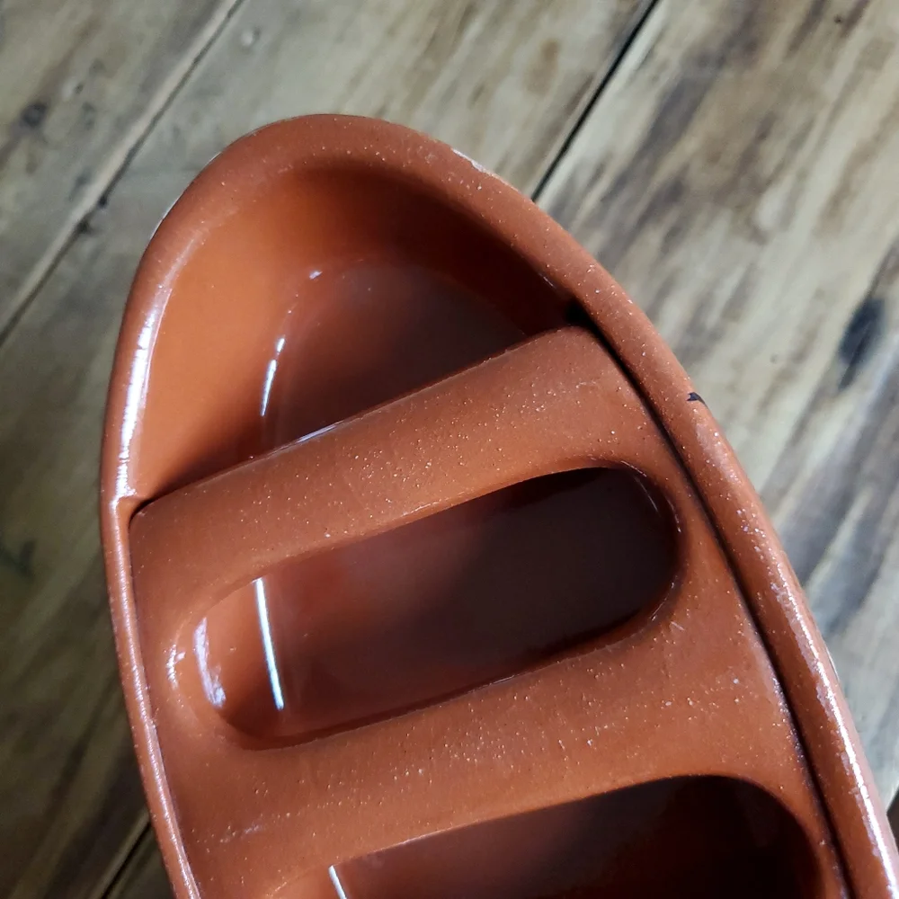 Portuguese Pottery Terracotta Clay Sausage Roaster